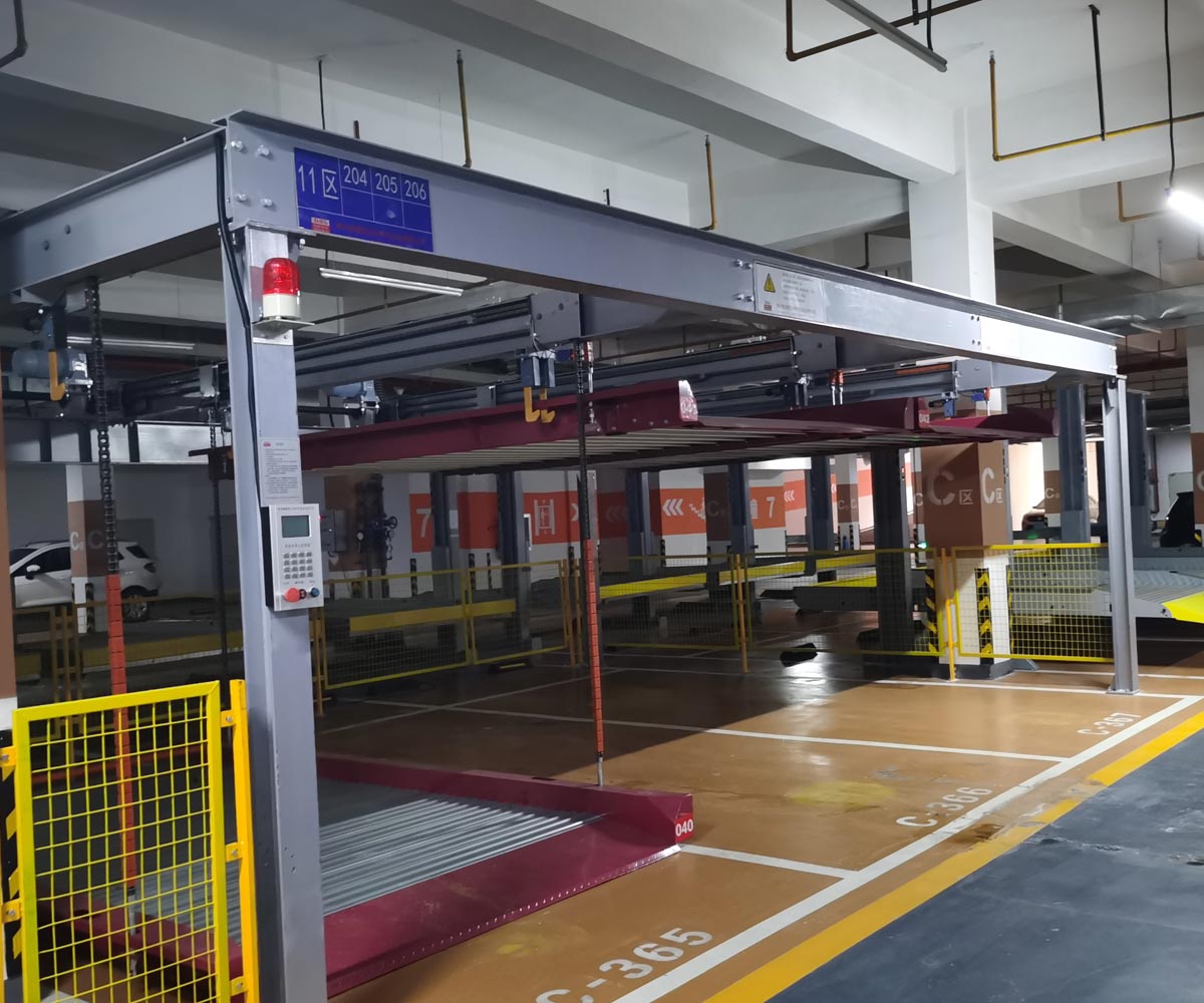 四川兩層升降式立體車(chē)庫停車(chē)設備